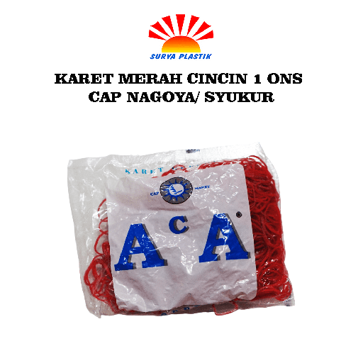 [3996] KARET CINCIN MERAH 1 ONS CAP SYUKUR/NAGOYA