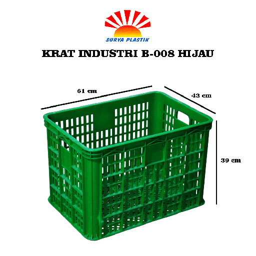 [4051] KRAT INDUSTRI B-008 HIJAU @6PC