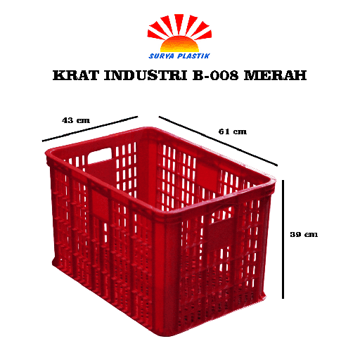 [4052] KRAT INDUSTRI B-008 MERAH @6PCS