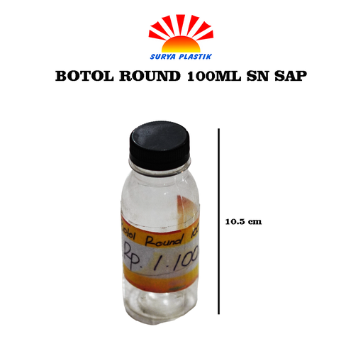 [4439] BOTOL ROUND 100ML SN SAP @442PCS