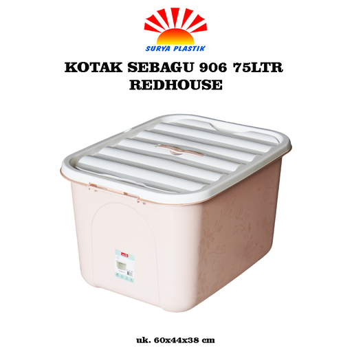 [4591] KOTAK SEBAGU 906 75LTR REDHOUSE @8PCS