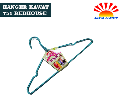 [4595] HANGER KAWAT 751 REDHOUSE@50PACK