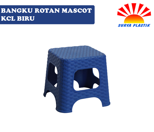 [4791] BANGKU ROTAN MASCOT KCL BIRU