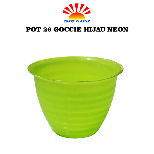 [4819] POT 26 GOCCIE HIJAU NEON