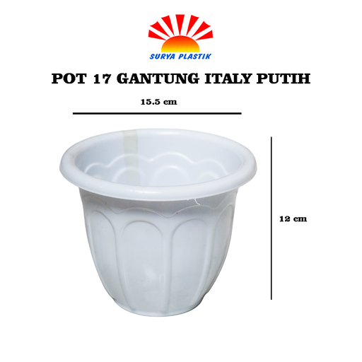 [4842] POT 17 GANTUNG ITALY PUTIH