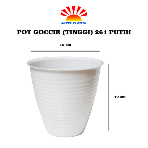 [4846] POT GOCCIE (TINGGI) 261 PUTIH