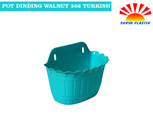 [4851] POT DINDING WALNUT 302 TURKIS/putih