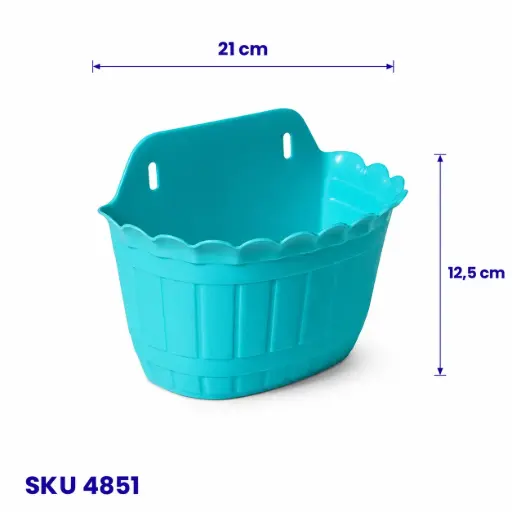 [4851] POT DINDING WALNUT 302 TURKIS/putih