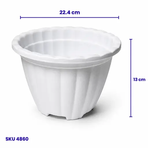 [4860] POT 24 GANTUNG TULIP ORI PUTIH