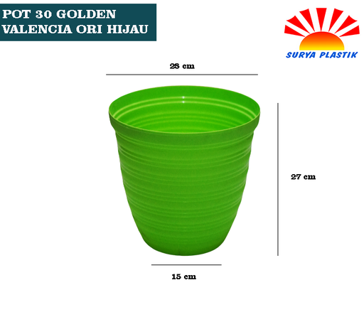 [4863] POT 30 GOLDEN VALENCIA ORI HIJAU