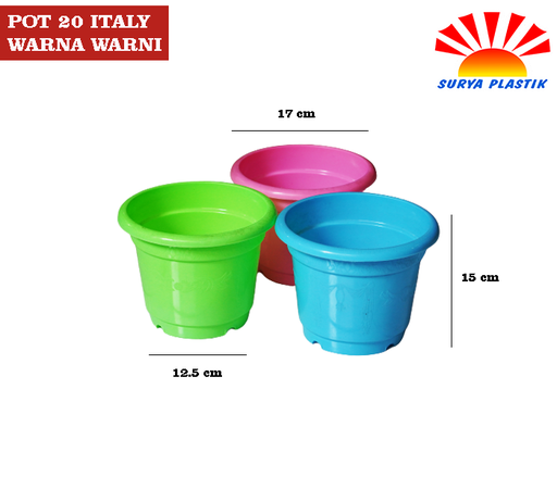 [4882] POT 20 ITALY WARNA WARNI