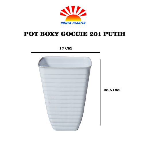 [4939] POT BOXY GOCCIE 201 PUTIH