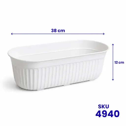 [4940] POT HAPPY OVAL 39 PUTIH HPP