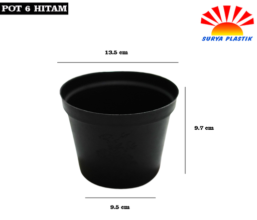 [4950] POT 6 HITAM