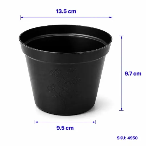 [4950] POT 6 HITAM