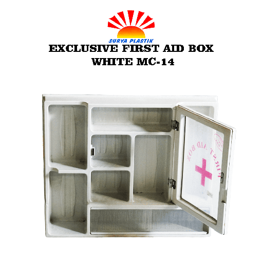 [5291] EXCLUSIVE FIRST AID BOX WHITE MC-14@4PCS
